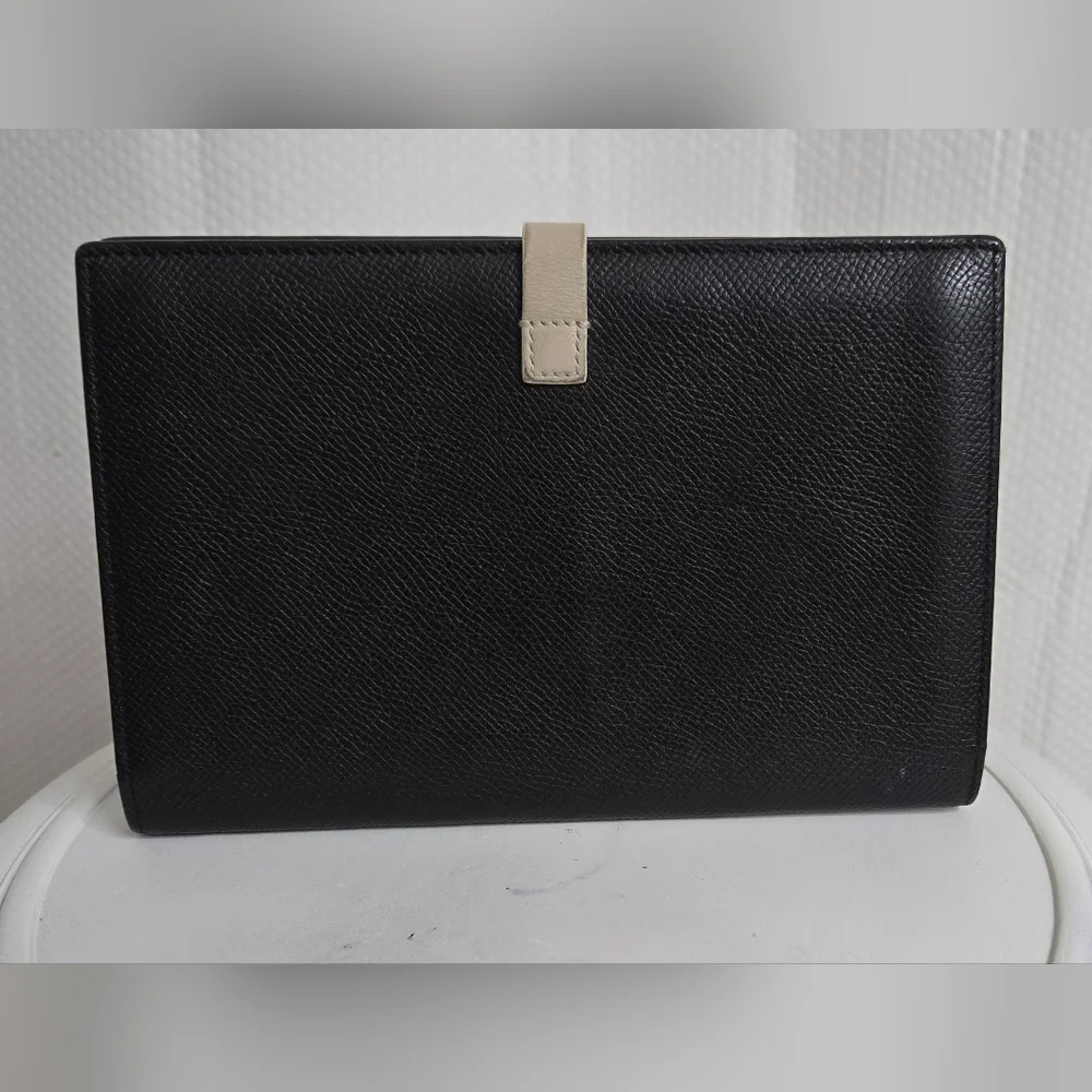 EUC CELINE LARGE STRAP WALLET BICOLOR GRAINED CALFSKIN